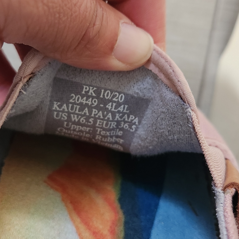 Olukai Women's Kaula Pa'a Kapa Convertible Espadrille~PINK CANVAS ~SIZE 6.5 *NEW - Picture 10 of 10
